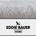 Eddie Bauer - Throw Blanket, Ultra-Soft & Embossed Plush Bedding, Blanket for Couch & Bed (Woodblock Floral Grey, 50" x 70")