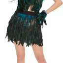 Miuco Womens Faux Feather A Line Mini Skirt (XL)