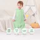 HOMEAL 1.0 TOG Sleep Sack, Sleeveless Toddler Sleep Sack with Feet, Breathable Baby Wearable Blanket, 3T-5T, Sage