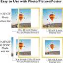 JCJMY 20x20 Picture Frame Gold with 16x16 Mat, Display Photo 16x16 with Mat or 20 x 20 Without Mat, Wall Hanging Large 20x20 Poster Frame with Shatter Resistant Plexiglass,Gold