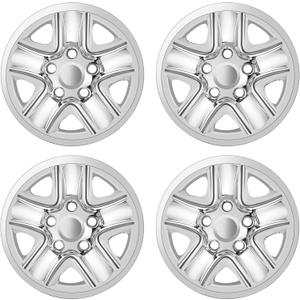 Wheel Skins Compatible with Toyota Tundra 2007-2021; 18 inch Wheel Covers; Set of 4 Packs (Chrome)