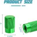 Mandark Car Tire Valve Stem Caps, 12PCS Aluminum Alloy Vehicle Stem Covers, Leak Proof Automotive Interior Wheel Valve Covers Accessories, Universal for Trucks Motorcycles SUVs (Green)