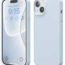 elago Compatible with iPhone 15 Case, Liquid Silicone Case, Full Body Protective Cover, Shockproof, Slim Design, Anti-Scratch Soft Microfiber Lining, 6.1 inch (Light Blue)