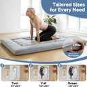 DUMOS Japanese Floor Mattress Twin Size, Futon Mattress Foldable with Removable Washable Cover, Portable Roll Up Tatami Mat for Kids Room, Dorm, Sleepovers and Solo Sleeper, Gray