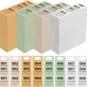 Clabby 2000 Pcs 4 Colors Part Small Coat Check Tickets Colored Paper Coat Room Check Tags Multi Color Room Tags(Set of Orange Green Beige and Gray)