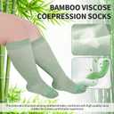 Plus Size Compression Socks Wide Calf Women Men,5 Pairs 20-30mmHg Extra Width Calf Viscose Knee High Compression Socks for Circulation Support (XL, Black/White/Purple/Green/Pink)
