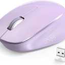 Leadsail Wireless Mouse for Laptop - 2.4G Silent Cordless USB Slim Wireless Optical Computer Mouse, 3 Buttons, 1600 DPI for Windows 10/8/7/Mac/Macbook Pro/Air/HP/Dell/Lenovo/Acer - Purple