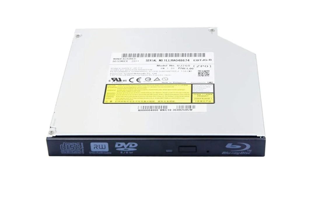 Laptop Internal Blu-ray Burner 12.7mm Tray Loading SATA Optical Drive, for Panasonic UJ260 Matshita BD-MLT UJ-260, Dual Layer 6X 3D BD-RE DL TL BDXL Blue-ray Disc 8X DVD+-RW RAM CD-R Writer
