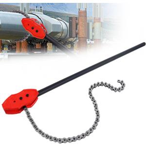 YHK Chain Pipe Wrench, 64 Heavy Duty Chain Tongs with 64" Chain Length, Heavy-Duty Chain Wrench for Pipe Installation, Repair, and Maintenance, Fit for 2"-12" Pipe Diameters