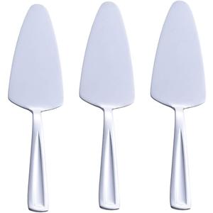GoGeiLi Pie Cake Server, 9.3-inch Stainless Steel Pizza Pastry Server Set of 3, Dishwasher Safe (Silver)