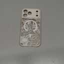 XIZYO Magnetic Case for iPhone 17 Pro Max Floral Rose Cute Phone Case [Compatible with Magsafe] for Women Girls Aesthetic Pattern Slim TPU Shockproof Bumper Cover, White