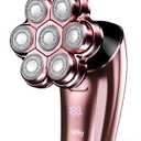 Electric Razors for Women Legs: 5-in-1 Rechargeable Body Shaver, 7D Wet & Dry Bikini Trimmer, IPX7 Waterproof Lady Hair Remover for Face Underarms Pubic, Rose Pink