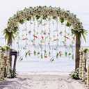 Yunlly 4 Pcs 6ft Flower Garlands Artificial Wildflower Vines Backdrop Floating Floral Hanging Ceiling Garland Fake Flower Faux Silk for Tea Garden Birthday Wedding Bridal Shower Baby Shower Wall