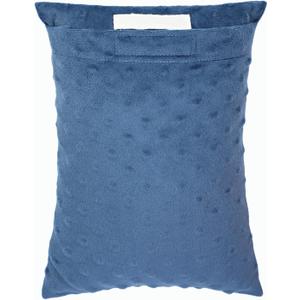 Small Neck Pillow for Recliner Chair Neck Support Pillows Pain Relief Plump Adjustable Filling Nap Airplane Sleeping Little Cushion Minky Dot Denim Blue (Velvet)