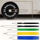 BalanceFrom Color Coded 2-Inch Olympic Bumper Plate Weight Plate with Steel Hub, Pair or Set
