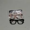 Okany Blue Light Blocking Glasses for Women Men Fashion Computer Screen Gaming TV Phones Anti Eyestrain & UV Glare Glasses 3 Pack (3 Pack Black + Leopard + Black Pink)