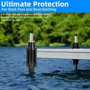 Dock Fender Bumper for Post, Boat Dock Bumpers Slide-Over Post Pole, Slip-On Dock Leg Pipes and Mounting Brackets, Vertical Protection Dock Guards, Soft UV-Resistant Marine-Grade Vinyl
