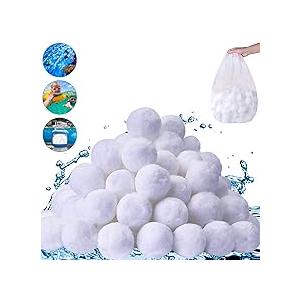 ZeeDix 3.2 lbs Pool Filter Balls for Sand Filter Pump, New Upgrade Efficient Swimming Pool Filter Sand Alternative(Equals 100 lbs Pool Filter Sand), Reusable Eco-Friendly Fiber Filter Media Balls