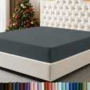 Utopia Bedding Queen Fitted Sheet - Bottom Sheet - Deep Pocket - Soft Microfiber - Shrinkage and Fade Resistant - Easy Care -1 Fitted Sheet Only (Grey) Queen