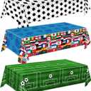 3 PCS Soccer Tablecloths - Soccer Birthday Party Decorations Soccer Table Cloth Soccer Tablecloth Plastic Table Cover for 2026 Soccer Theme Party Decorations, 54 x 108 Inch