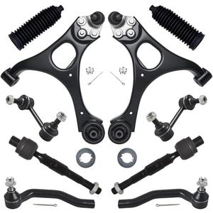 AUQDD Front End Suspension Kit Fit For 2006-2011 Ho-nda Civic (1.3L 1.8L), 2 Sway Bar Link 4 Outer Inner Tie Rod End (# K620382 K620383 EV800246 ES800373 K80768)