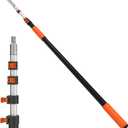 LAANPOLE Telescopic Pool Pole, 16ft Heavy Duty Swimming Pool Pole, Adjustable Pool Cleaning Pole for Skimmer Nets, Vacuum Heads and Brushes