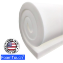 FoamTouch Upholstery Foam 15in" x 30in" x 48in" High Density Cushion, white