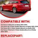 Tail Light Compatible with Ford Focus Sedan 2012 2013 2014 with Bulb Replace FO2818151 (Left Driver Side)