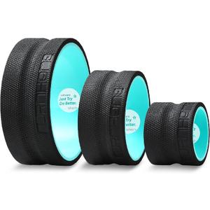 Furnhome Back Roller - Back Wheel for Deep Tissue Massage,Yoga Wheel for Back Pain & Stretching- Comfy Deep Tissue Massage Roller (3-Pack)