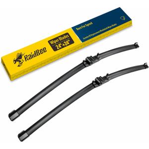 Raidbee 24"+24" Windshield Wiper Blades Replacement for Mercedes-Benz W204 C-Class (C250 C300 C350 C63 AMG), W212 E-Class (E350 E400 E550 E63 AMG), W218 CLS-Class (CLS550 CLS63) 2009-2014  Set of 2