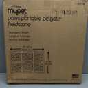 MYPET North States Paws Portable Pet Gate: 26-40" Wide. Pressure Mount. No Tools Needed. Made in USA, 23" Tall, Expandable, Durable Dog Gates for Doorways, Fieldstone Gray