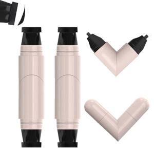 Rotating Eyeliner Stamp Pen,Foldable Winged Eyeliner Stamp,Wing eyeliner stamp,Smudge Proof & Waterpoof Eye Liner,Easy Eye Stencil Makeup Tool (2PCS-Black)