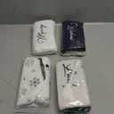 Kweniee Christmas Stockings Set 5 Pack 18 Inch Large Soft and Long-Pile Xmas Stockings, Exquisite Embroidery Plaid, Bow, Snowman Rustic Neutral Fireplace Stockings for Family Holiday Season Decor.