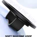 Lamicall Magnetic Phone Grip Holder for MagSafe - [Soft Silicone Loop] Vertical Cell Phone Zinc Alloy Ring Stand Kickstand, Magnet Finger Grip for iPhone 17/16/15/14/13/12 Series, Other Use Metal Ring