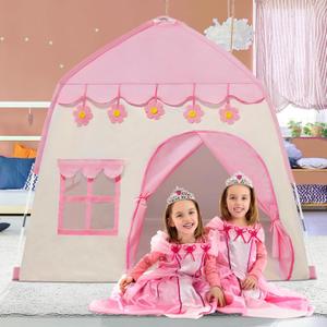 TTLOJ Gift for Christmas Kids Play Tents for Girls, Princess Castle Tent, Large Fairy Playhouse Gift Toys for Girl Toddler Children Play House, Fairy Tale Teepee Tent Indoor Outdoor