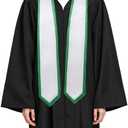 Unisex Adult Graduation Honor Stole Classic End With Trim 72" Long (Green)