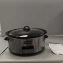 Crock-Pot Large 8-Quart Programmable Slow Cooker with Auto Warm Setting Black Stainless Steel