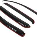 DNA MOTORING Set of 4 Tape-On Window Visor Deflector Rain/Sun Guard Compatible with 16-23 Toyota Tacoma Double (Extended) Cab, WVS-255