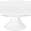 Kootek White Cake Stand, 12 x 12 Inches Porcelain Cake Plate Cake Pedestal Stand Display Dessert Stand for Party, Wedding, Birthday, Baby Shower