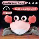 control future Baby Girl Toys Tummy Time: Pink Crawling Crab Babies Montessori Toy Learning 36 Months 3 Year Old Birthday Infant Girls Valentines Gifts Stuff 0 1 2 Essentials