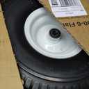 GICOOL 15x6.00-6 Flat Free Lawn Mower Tire and Wheel, 15x6-6nhs Riding Mowers Lawn Tire and Wheel with 3/4" Bearing, 3" Centered Hub, 2 Pack