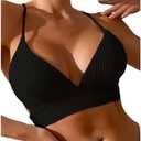 SOLY HUX Women's Criss Cross Back Bathing Suits Top Push Up Bikini Swimsuit Tops Only M
