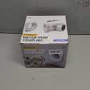 Magnetic Dryer Vent Kit for Tight Spaces - Self-Aligning Mag-Snap Connector, Heat Resistant & Flame Retardant ABS, Airtight Seal, Includes 4" x 2.6ft Flexible Duct & Clamps (Zinc White)