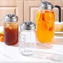 Stainless Steel Mason Jar Lids with Rubber Gasket and Handle,Mason Jar Lids for Wide Mouth,Bottle Cover for Cold Brew Grain Screw Cans Caps (Jars Not Included) (4)
