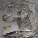 BOZO Brushed Nickel Chandelier Dining Room Lighting Fixtures Modern Foyer 24" Orb Chandeliers 4 Light Hanging Pendant Ceiling Lighting Frosted Glass Shades