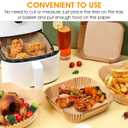 Air Fryer Liners Disposable, 250Pcs Non-stick, 8 Oil-proof Parchment Paper Air Fryer Liners, Wood Pulp, Food Grade for Air Fryer, Frying Pan, Oven, Microwave and Steamer - (Square)