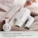 Panasonic nanoe Compact Hair Dryer with Oscillating Quick Dry Nozzle for Healthier-Looking Hair, Folding Blow Dryer for Travel and Home, 3 Airflow Hairdryer Settings - EH-NA2C-W (White)