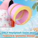 HeySplash Swim Vest for Kids, Toddler Pool Floaties Fit 22-30-40-50-60-66 Lbs, Children Puddle Swimming Jumper Jacket with Safety Buckle, Water Wing Arm Pool Float for Boat Swim Trainer Boy Girl 3-5-6