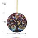 7 x Tree of Life Ornament Christmas Decoration Christmas Tree Ornaments Gift Round Ceramic Bauble Present Holiday Keepsake