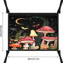 Mushroom Galaxy Car Storage Mesh Organizer Ceiling Cargo Net Double-Layer Adjustable Zipper Truck SUVs Travel Road Trip Essentials etc. Interior Organizer